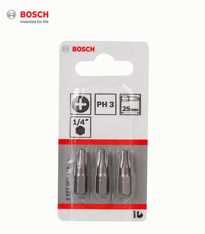 Bosch Bits PZ1-PZ3 25mm (3-P)