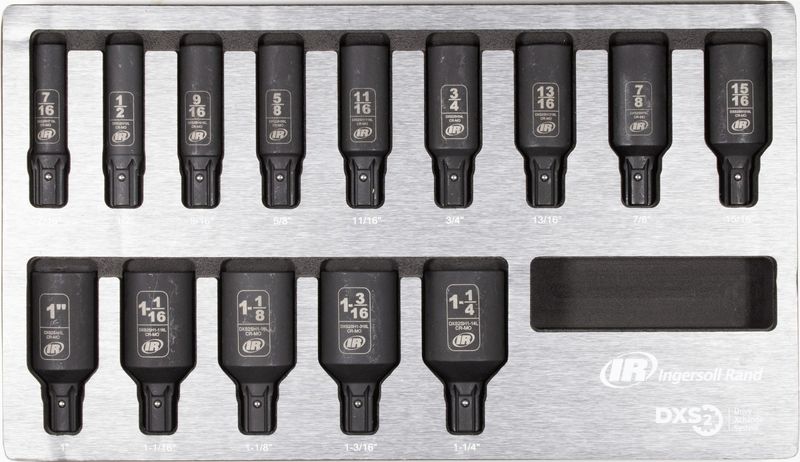 Ingersoll Rand långhylsa tum 14 delar DXS2 hylsset
