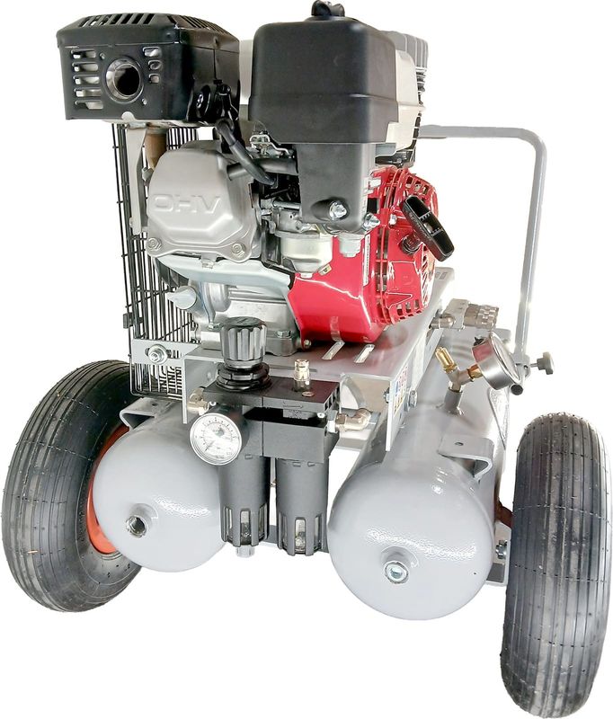 Gelins-KGK kompressor bensin 4X15 8 hk 2X11L 10 bar K18C Honda GX200