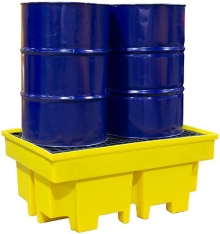Indusafe spilloljeuppsamlare för 2 fat polyeten volym 230 liter