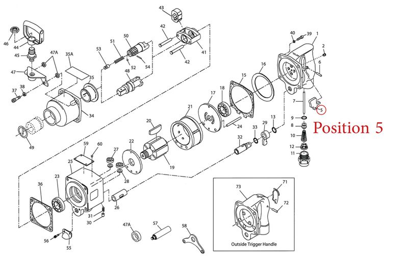Ingersoll Rand avtryckare 844-78 riktningsomkopplare