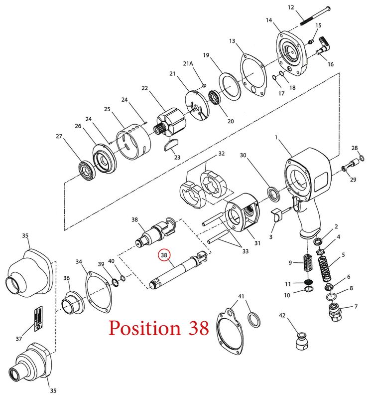 Ingersoll Rand drivtapp 2080-726 1" 2171XP