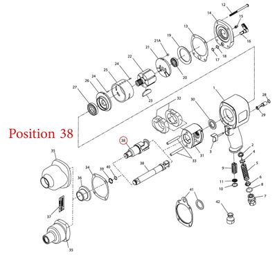 Ingersoll Rand drivtapp 2080-726 1" 2171XP