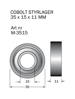 Cobolt Kullager 35 x 15mm