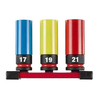 Milwaukee Hylssats 17,19,21mm 3-delar