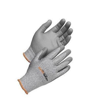 Worksafe Cut 107-B Skärskyddshandske PU Grå Stl 10