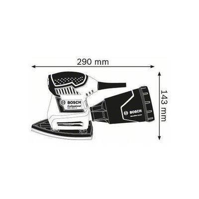Bosch GSS 160-1 Multi Planslipmaskin i L-Boxx (3st Slipplattor)
