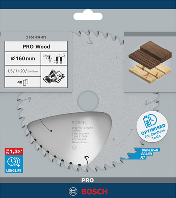 Bosch Pro Wood Sågklinga 160x1,5x20mm
