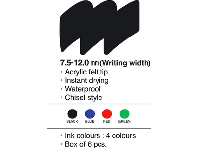 Artline Märkpenna 100 Svart SB-Pack