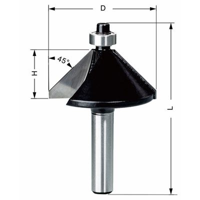 Delver Fasfräs 38.1×17,5×62 45° S=8