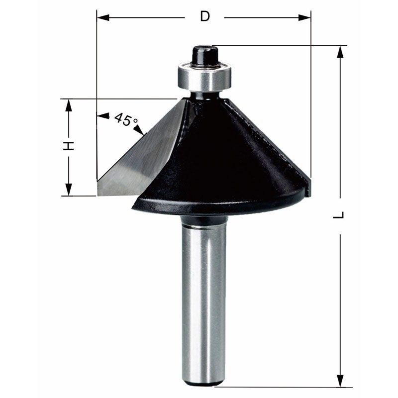 Delver Fasfräs 38.1×17,5×62 45° S=8