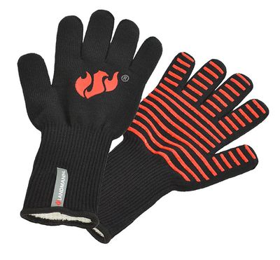 Landmann grillhandskar värmetåliga med silikonmönster EN 407