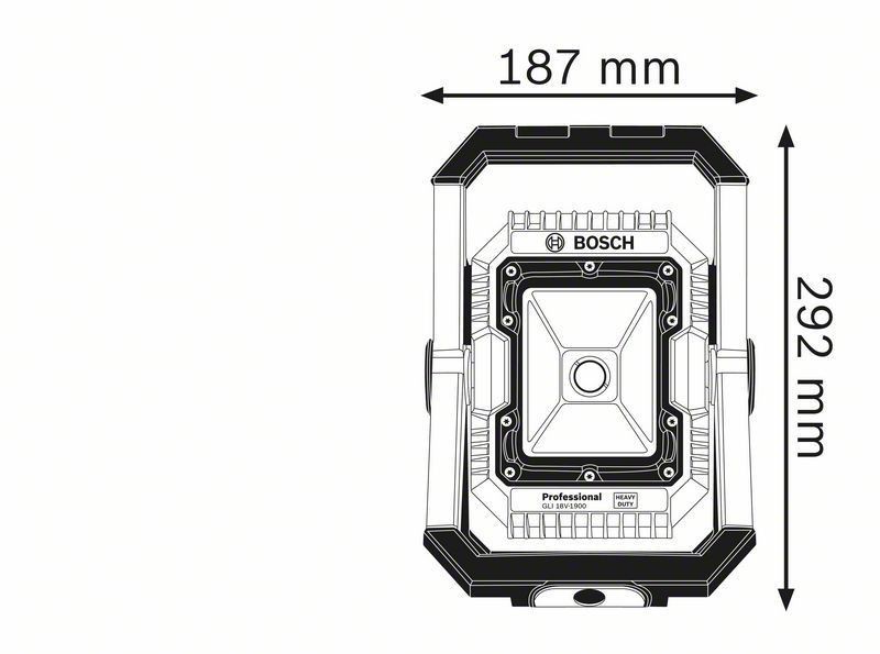 Bosch GLI 18V-1900 Strålkastare 18V (1900 lumen)