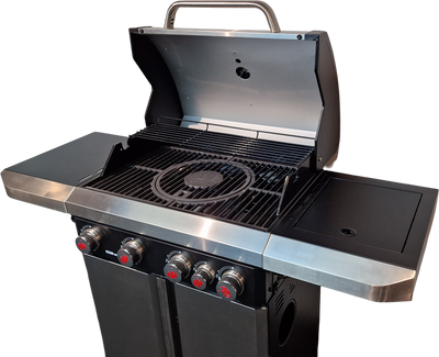 Landmann Rexon 4.1 gasolgrill rostfri med kokplatta 3 kW Modulus