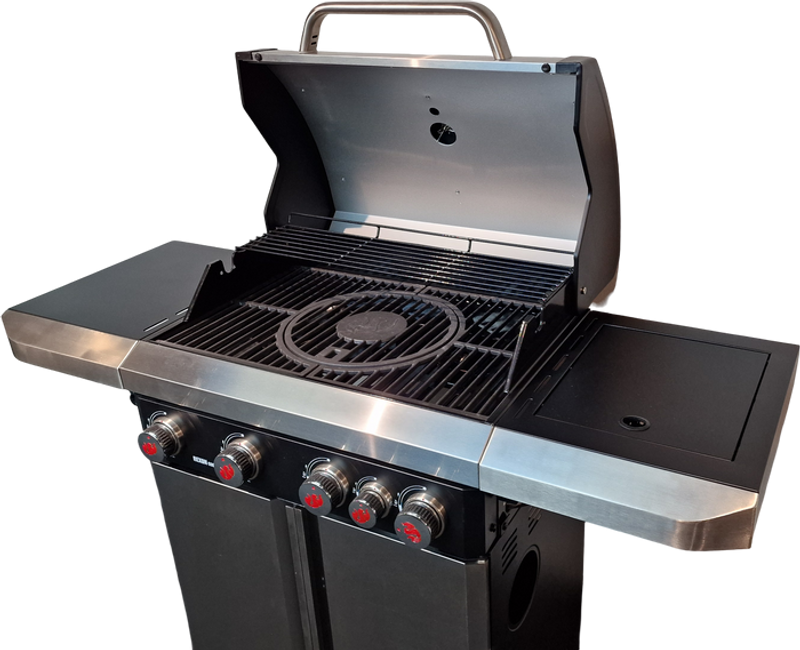 Landmann Rexon 4.1 gasolgrill rostfri med kokplatta 3 kW Modulus