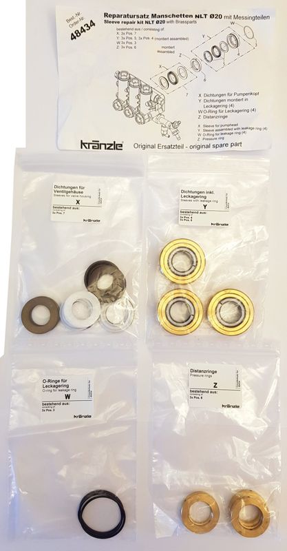 Kränzle manschettsats nlt 20 mm kolv