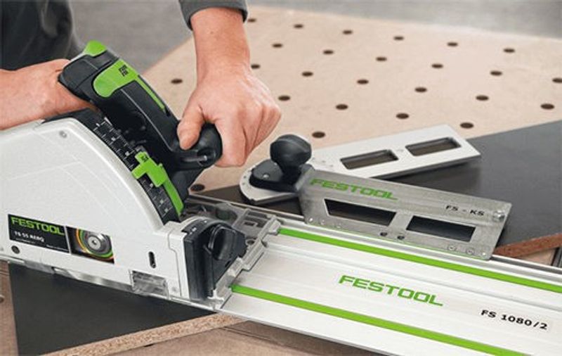 Festool TS 55 FEBQ-Plus Sänksågspaket (2 skenor, 2 Skarvstycken, 2 tvingar, förvaringsväska)