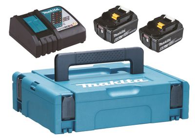 Makita 198116-4 Powerpack 18V 2xBL1860B DC18RC MAKPAC