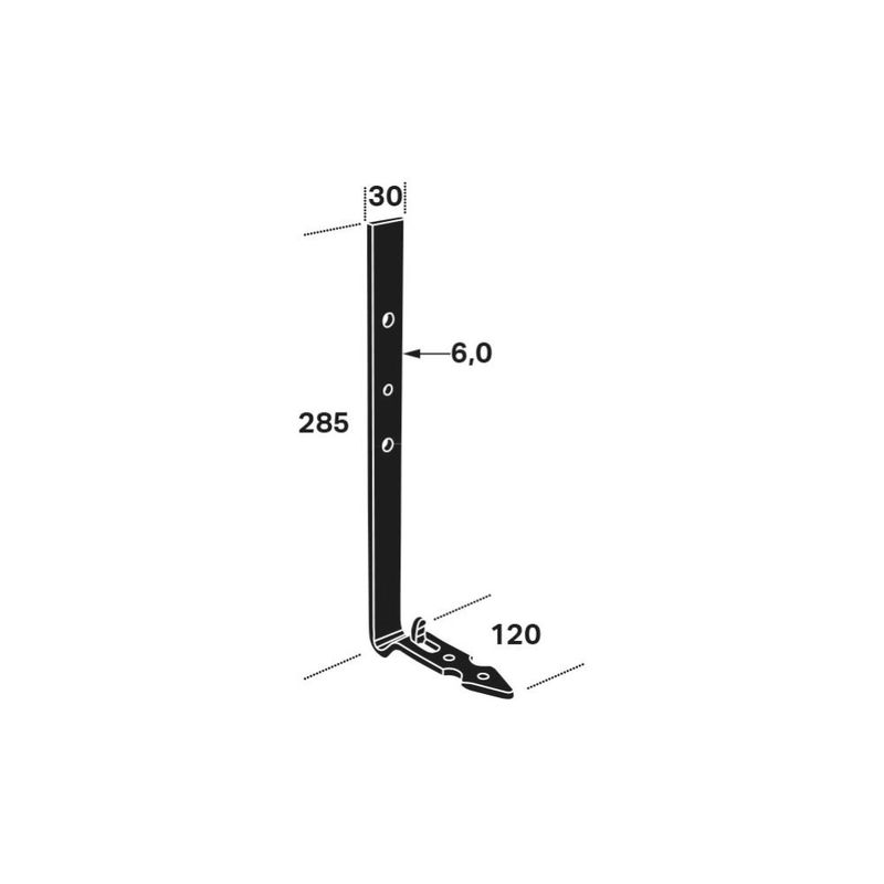 FAST CC Torvtakskrok PRH 285x120x6,0x30 Svart