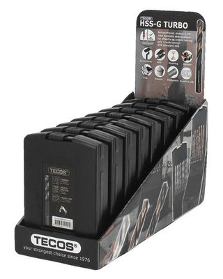 Tecos Borrsats HSS-G 19-delar 1-10mm