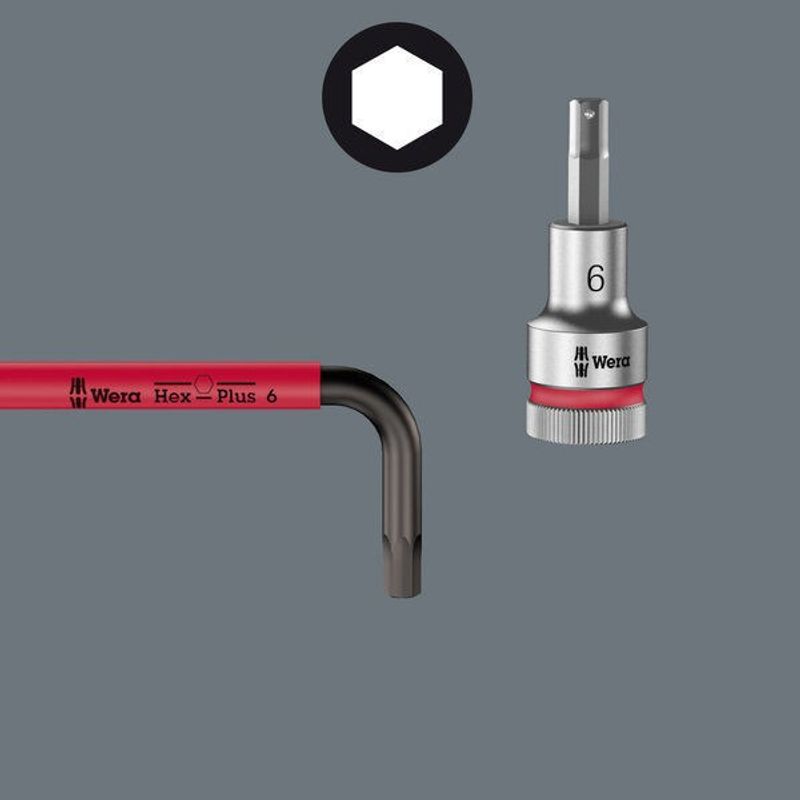 Wera 950/9 Hex-Plus Multicolour 1 SB L-nyckelsats, 9 delar