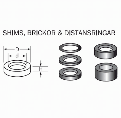 Cobolt Shims-bricka 12,5x8x0,5 mm