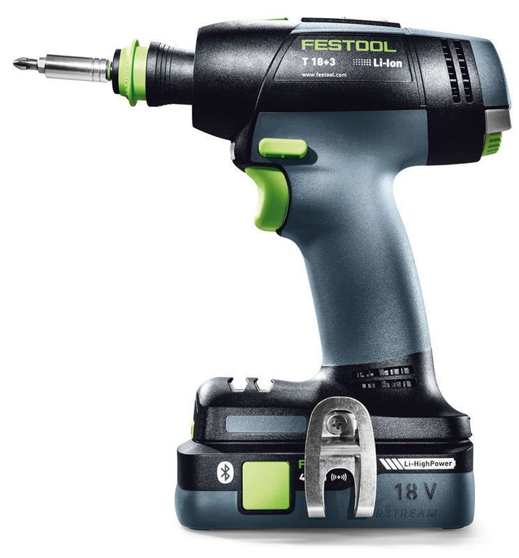 Festool Borr-/skruvdragare T18+3 HPC 4,0 I-Set 2x4,0ah