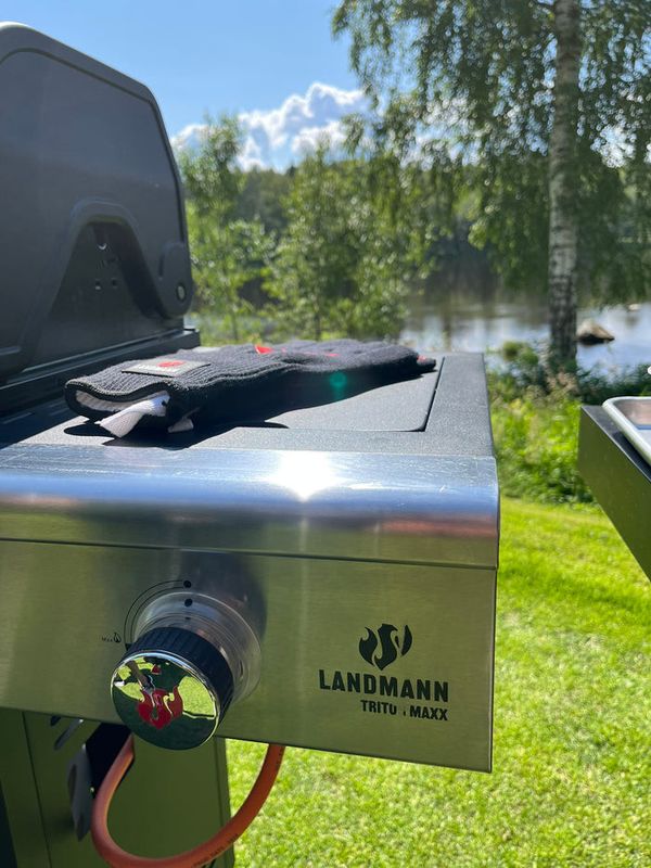 Landmann grillhandskar värmetåliga med silikonmönster EN 407