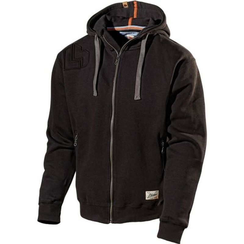 L.Brador 6023PB Heavy Hoodie med Dragkedja Svart Stl XXL
