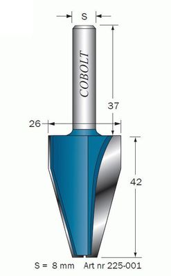 Cobolt Frisfräs D=26mm L=42mm S=8mm