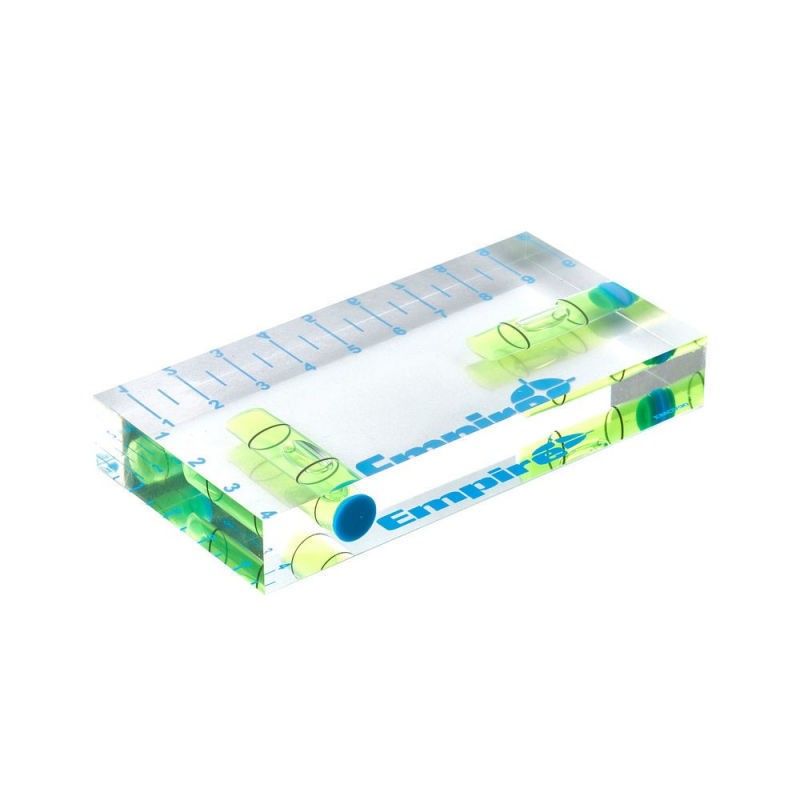 Empire Vattenpass 95 x 49 x 15 mm i klar splitterfri Akrylglas med dubbla CNC
