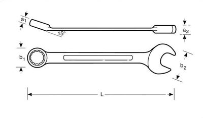 Bahco 1RM Spärrkombinyckel 6-32mm