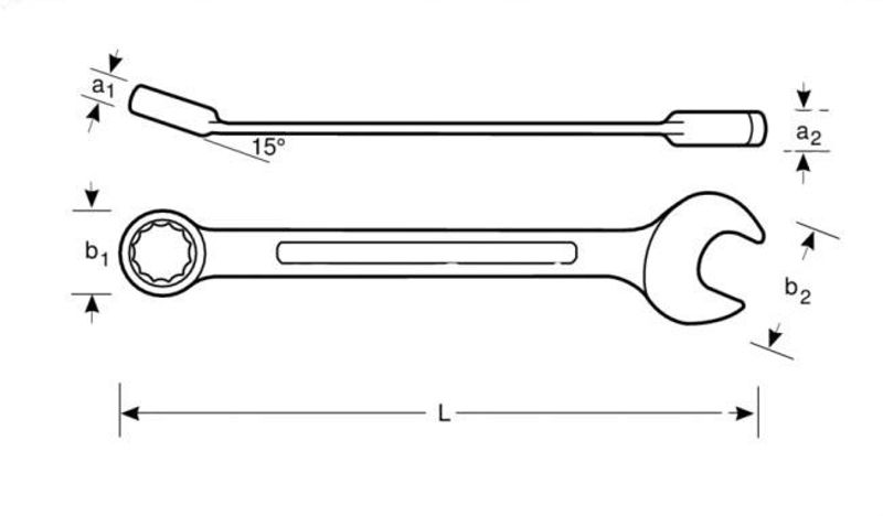 Bahco 1RM Spärrkombinyckel 6-32mm