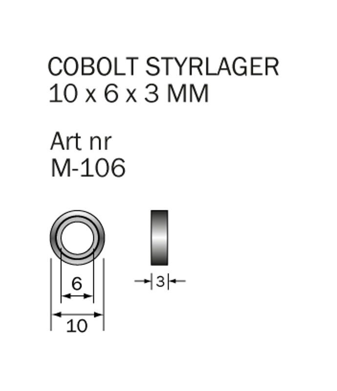 Cobolt Kullager M-106 10x6x3 mm