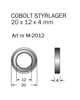 Cobolt Kullager M-2012 20x12x4 mm