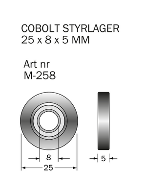 Cobolt Kullager M-258 25x8x5 mm