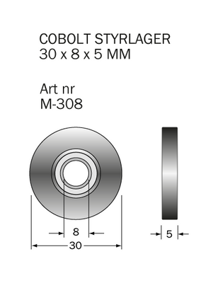 Cobolt Kullager M-308 30x8x5 mm