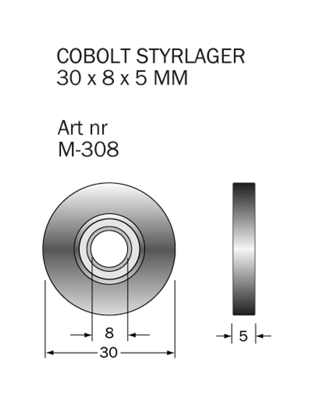 Cobolt Kullager M-308 30x8x5 mm