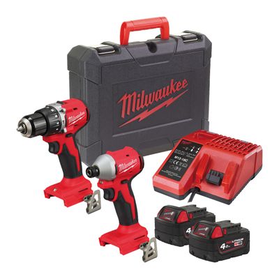 Milwaukee M18 BLCPP2A-402C Powerpack 18V BLPDRC + BLIDR (2x4,0Ah)