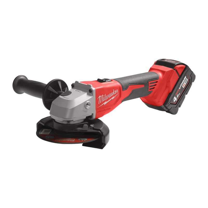 Milwaukee M18 BLSAG125X-402X Vinkelslip 125 mm 18V (2x4,0Ah)