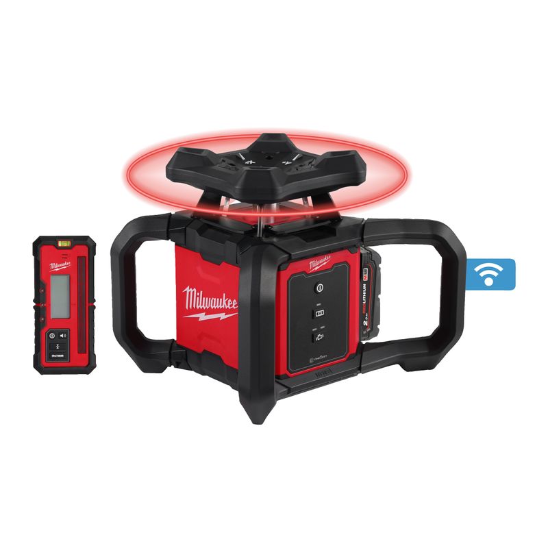 Milwaukee M18 RLOH600-201C Rotationslaser röd 600 m ONE-KEY (1x2,0Ah)
