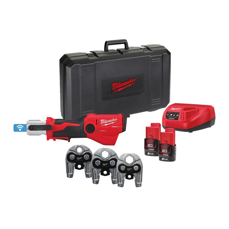 Milwaukee M12 ONEHPT-202C GM Pressverktyg Geberit Mapress 12V (2x2,0Ah)