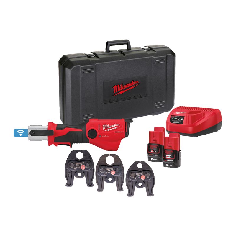 Milwaukee M12 ONEHPT-202C V-Set Pressverktyg 12V ONE-KEY (2x2,0Ah)