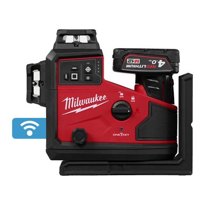 Milwaukee M12 A3PLO-401C Treplanslaser Grön 360° 12V (1x4,0Ah)