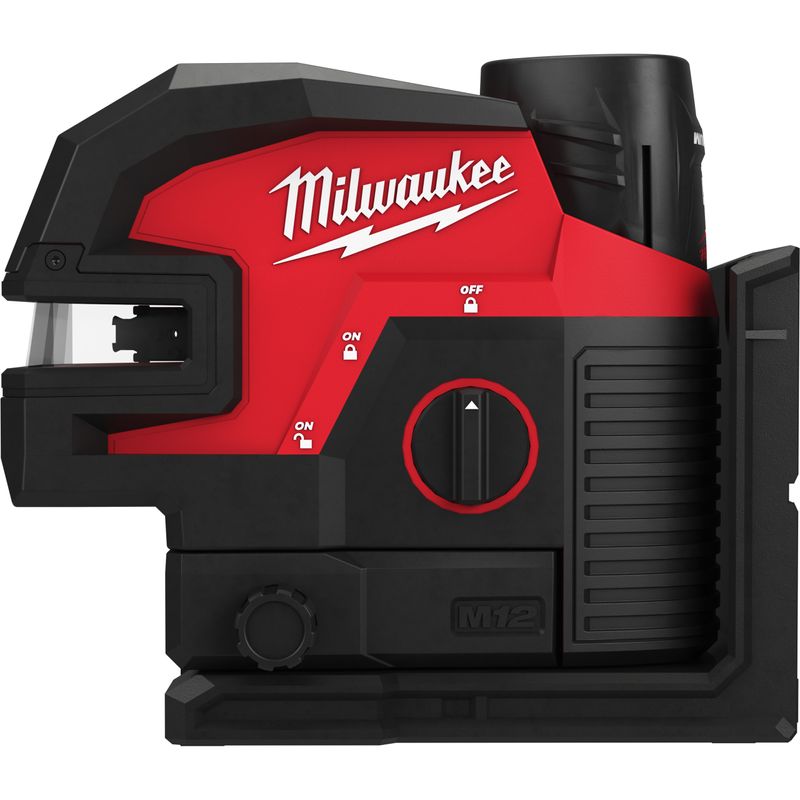 Milwaukee M12 CLL4P-301C Krysslaser grön med 4 lodpunkter 12V (1x3,0Ah)