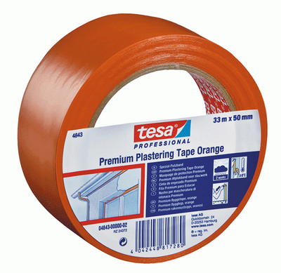 Tesa Bygg- & Skyddstejp Orange PVC 50mm x 33m UV-Beständig