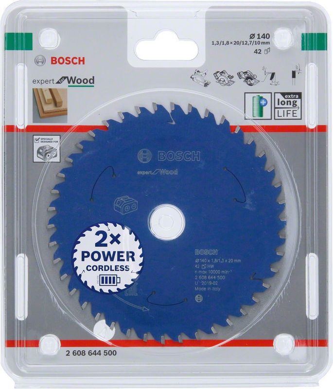 Bosch Expert for Wood cirkelsågklinga för sladdlösa sågar 140×1,8/1,3×20 T42