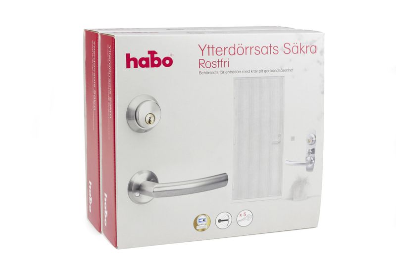 Habo Ytterdörrsats Säkra Exkl Låshus RF LL