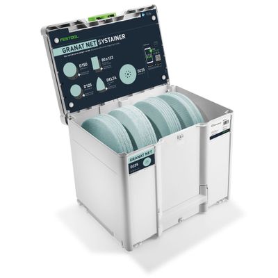 Festool Slippappers-Systainer³ Granat Net D225 GR NET SYS
