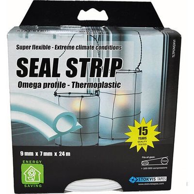 Stokvis Tätningslist Termoplast Transparent 9mm x 7mm x 6m